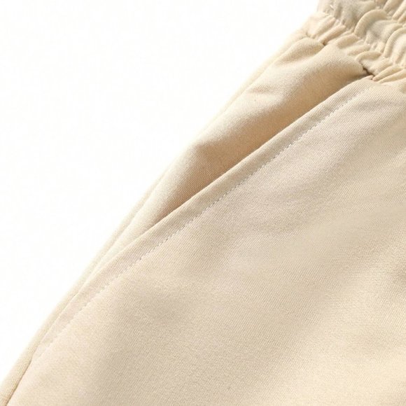 Khaki Casual Mens Striped Print Drawstring Waist Shorts - Picture 5 of 5